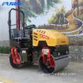 Ride on double drum vibratory mini road roller